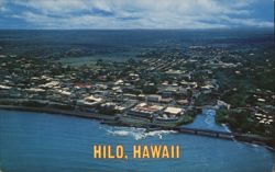 Aerial View of Hilo, Hawaii Postcard