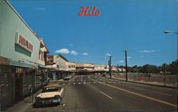 Hilo, Hawaii Street Scene Postcard