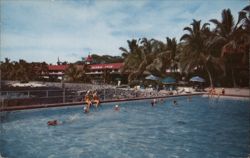Kona Inn Poolside Scene, Kailua, Hawaii Postcard