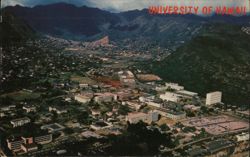 University of Hawaii Manoa Campus Aerial View Postcard