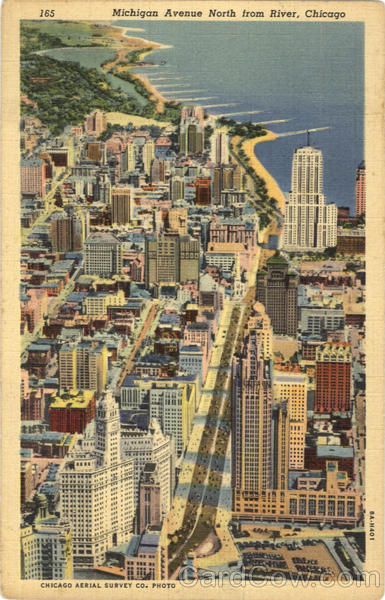 Michigan Avenue North from River Chicago Illinois