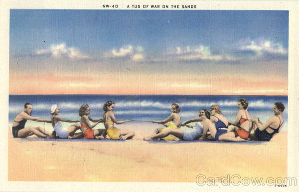 Beach Tug of War on The Sands Swimming