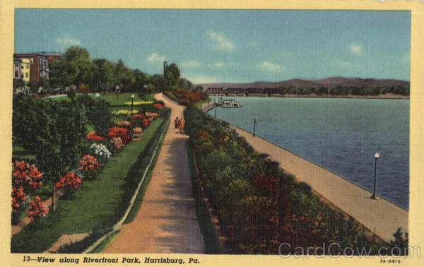 View along Riverfront Park Harrisburg Pennsylvania