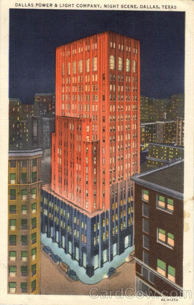 Dallas Power & Light Company, Night Scene Texas