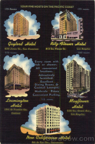 Your Five Hosts on The Pacific Coast multi view Los Angeles California