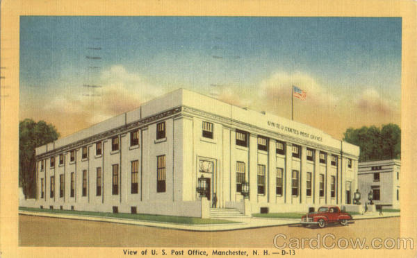 View of U. S. Post Office Manchester New Hampshire