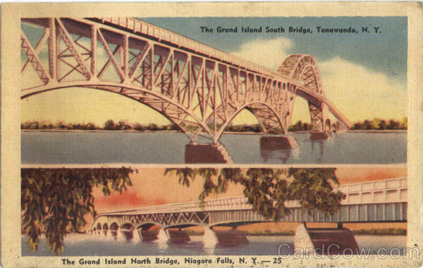 The Grand Island South & North Bridge multi view Tonawanda & Niagara Falls New York