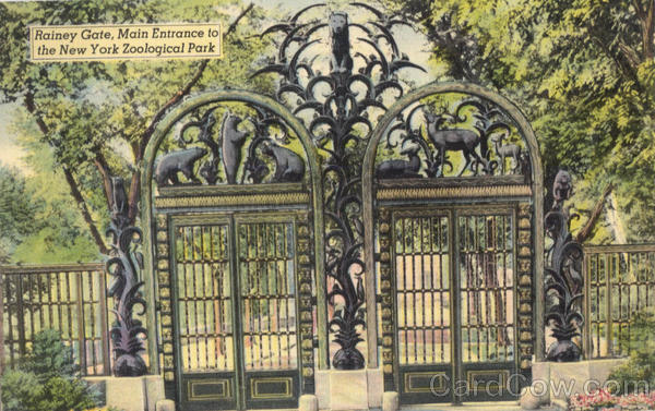 Rainey Gate, Main Entrance to New York Zoological Park New York City