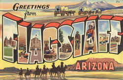 Greetings from Flagstaff Large Letter Arizona Postcard Postcard