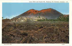 Lava Beds and Sunset Mt, Highway 66 Scenic, AZ Postcard Postcard