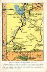 Map of Utah and Northern Arizona Maps Postcard Postcard