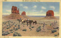 The Mittens in Monument Valley Scenic, AZ Postcard Postcard