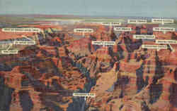 Air View of Grand Canyon Postcard