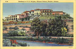 Residence of P.K. Wrigley, Biltmore Estates Postcard