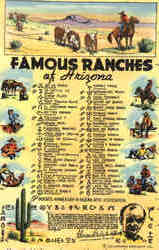 Famous Ranches of Arizona Scenic, AZ Postcard Postcard