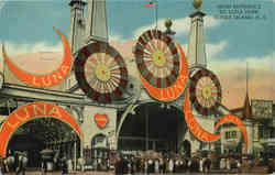 Main Entrance to Luna Park Postcard