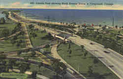 Lincoln Park Showing North Avenue Drives in Foreground Chicago, IL Postcard Postcard