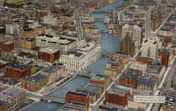 Downtown View of Milwaukee Postcard