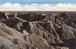 Hells Half Acre Badlands National Monument Postcard