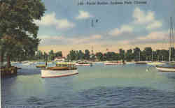 Yacht Harbor, Jackson Park Chicago, IL Postcard Postcard