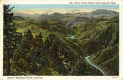 Clear Creek Canon From Colorow Point Postcard