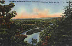 Delaware River From Highest Promontory Delaware Water Gap, PA Postcard Postcard