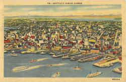 Seattle's Famous Harbor Washington Postcard Postcard