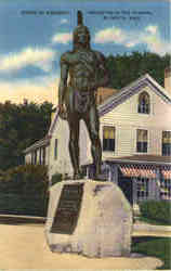 Statue Of Massasoit, Protector of the Pilgrims Plymouth, MA Postcard Postcard