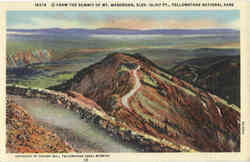 From the Summit of Mt. Washburn Yellowstone National Park, WY Postcard Postcard