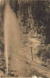 Fountain At Shasta Springs on Line of S.P.R.R. Postcard