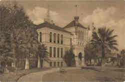 Old Building, Kern County High School Postcard