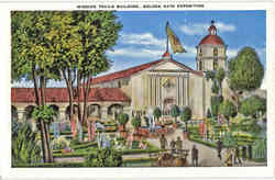 Mission Trails Building, Golden Gate Exposition Postcard