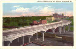 Benton and Kimbrough Ave, Viaduct Springfield, MO Postcard Postcard