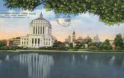Alameda County Court House and Lake Merritt Postcard