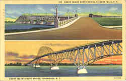 Grand Island North Bridge, Grand Island South Bridge Tonawanda, NY Postcard Postcard