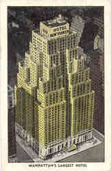 Hotel New Yorker Manhattan's Largest Hotel, 34th Street at Eight Avenue Postcard