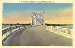 East Bay Bridge at Sunset Panama City, FL Postcard Postcard