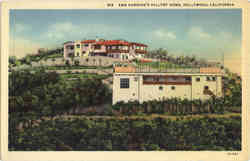 Ann Harding's Hilltop Home Hollywood, CA Postcard Postcard