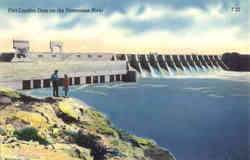 Fort Loudon Dam on the Tennessee River Lenoir City, TN Postcard Postcard