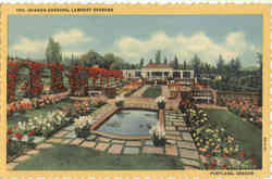 Sunken Gardens, Lambert Gardens Portland, OR Postcard Postcard