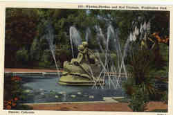 Wynken-Blynken and Nod Fountain, Washington Park Denver, CO Postcard Postcard