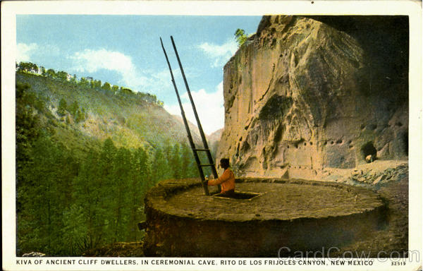 Kiva Of Ancient Cliff Dwellers Native Americana