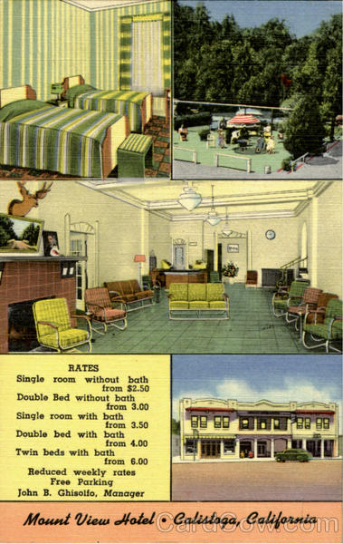 Mount View Hotel Calistoga California