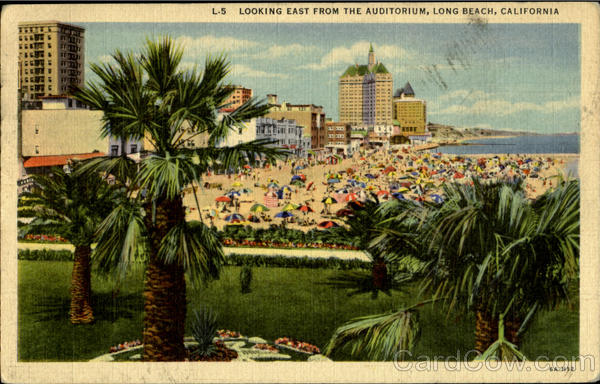 Looking east from the auditorium Long beach California