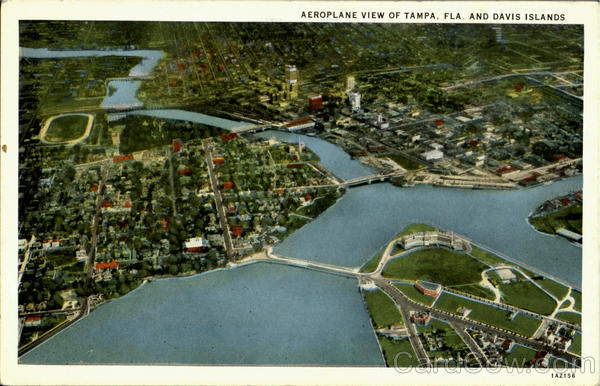 Davis Islands, Aeroplane View Of Tampa Florida