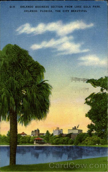 Orlando Business Section, Lake Eola Park Florida