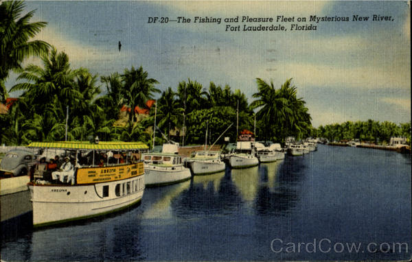 The Fishing and Pleasure Fleet on Mysterrious New River Fort Lauderdale Florida