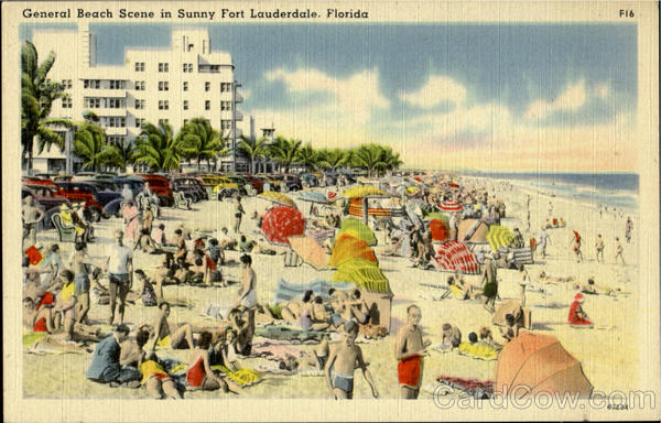 General Beach Scene in Sunny Fort Lauderdale Florida