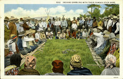Indians Gambling With Their Famous Game Postcard