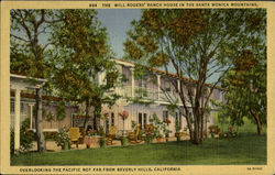 The Will Rogers' Ranch House Postcard